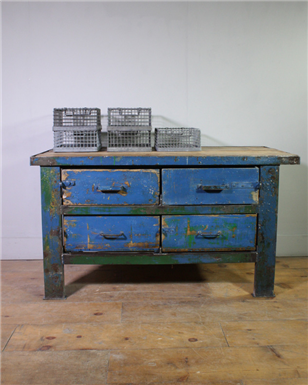 Blue 4x Drawer Workbench