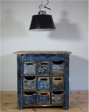 Wooden Nine Drawer Storage Unit