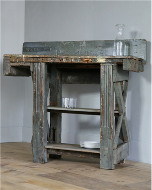 Vintage Industrial Work Bench