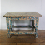 Blue painted Distressed Work Table
