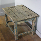 Blue painted Distressed Work Table