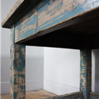 Blue painted Distressed Work Table