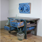 Blue 4x Drawer Workbench