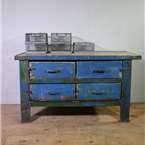 Blue 4x Drawer Workbench
