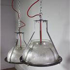 Holophane Glass Pendant Lights
