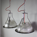 Holophane Glass Pendant Lights