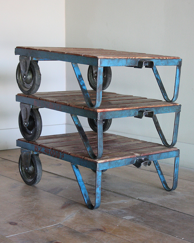 Small Blue Pallet Tables