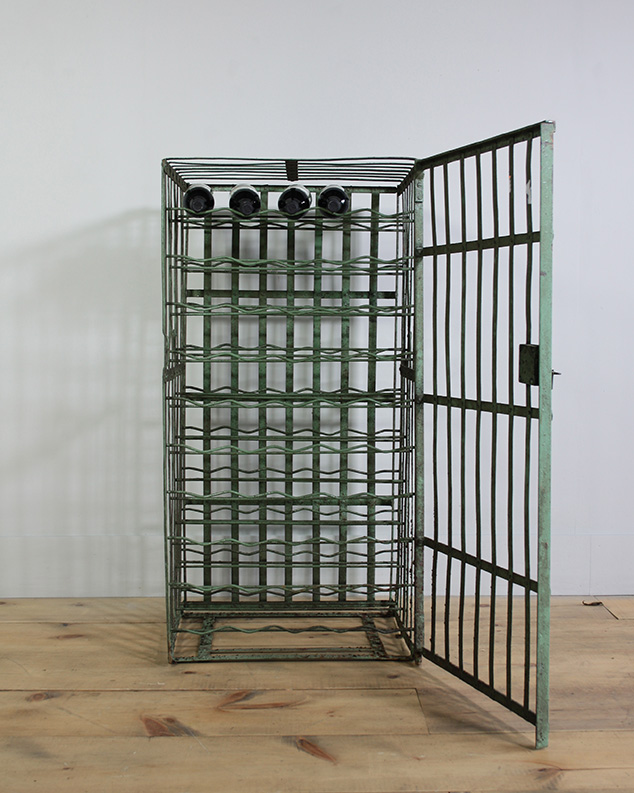 metal green wine cages