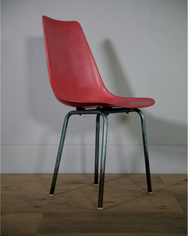 moulded red chair