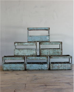 french blue wine crates