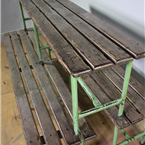 Green Metal Benches