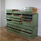 Green multi drawer cabinet