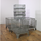 Large Metal Crates with Feet