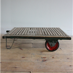 Red Wheeled Pallet Tables