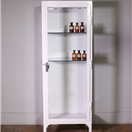 Single Door White Medical Cabinet