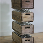Hungarian Wooden Crates With Bottles