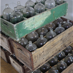 Hungarian Wooden Crates With Bottles