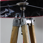Czech Army Wooden Standard Lamps