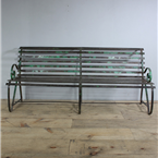 green metal bench