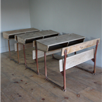 Double Wooden School desks