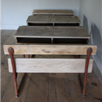 Double Wooden School desks